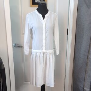 Uniqlo White Button-Down Dress